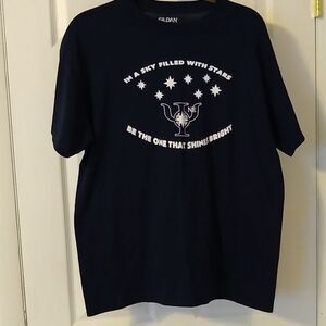 AWERENESS t-shirt blue unisex size L